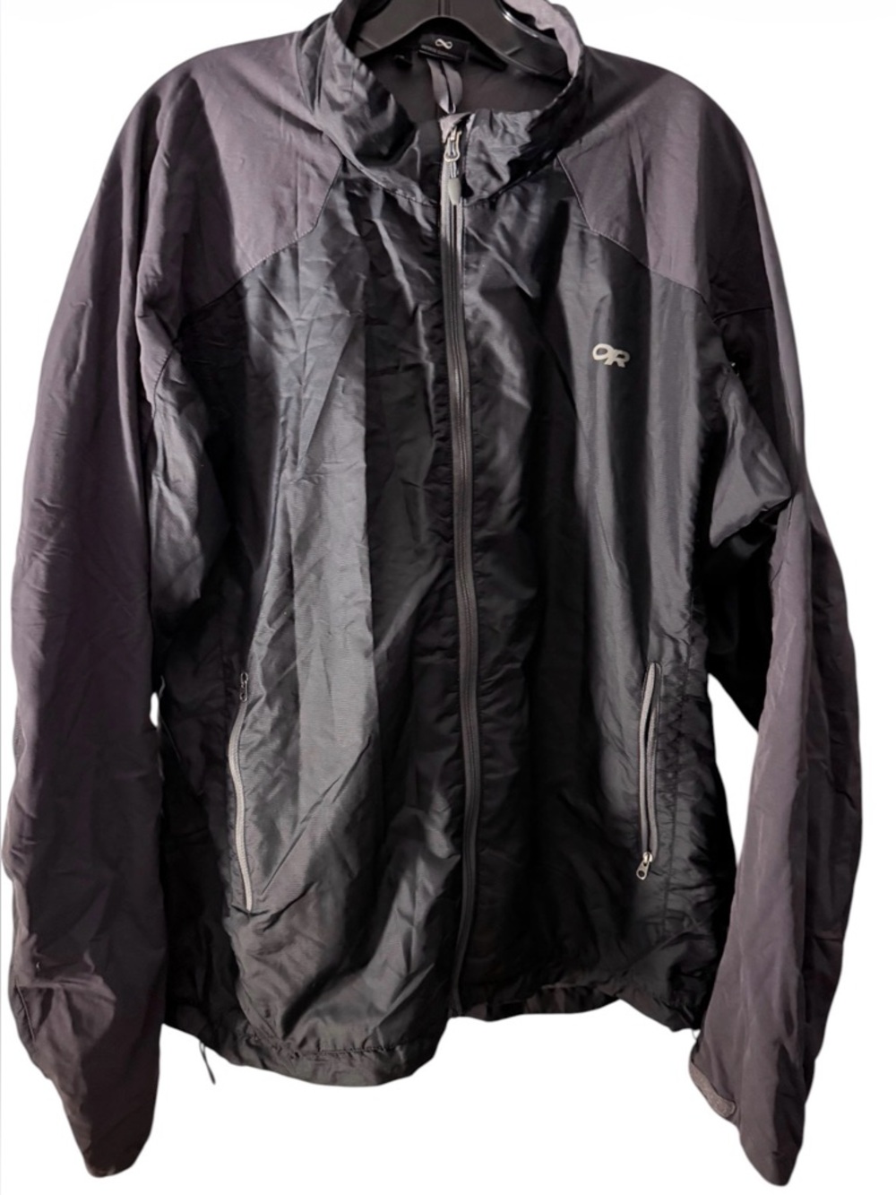 Outdoor Research Marvel Jacket Black & Gray Size XL Fleece Lined Windbreaker